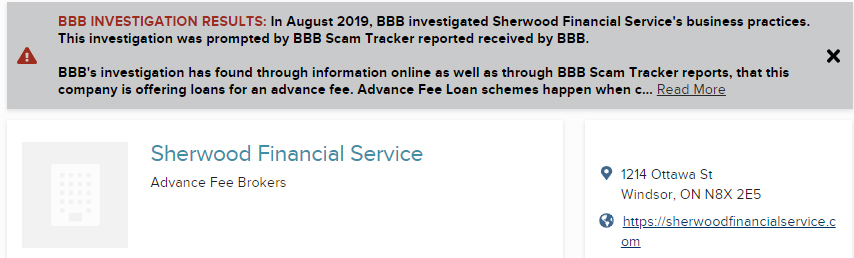 advanced fee loan scam