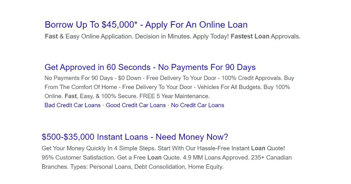 predatory instant loans