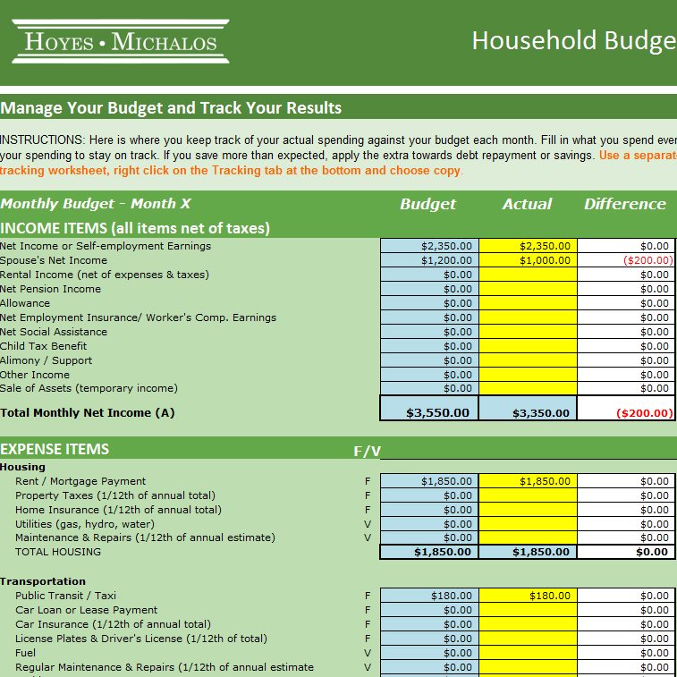 Free Budgeting Workbook – Download Our Excel Budget Spreadsheet